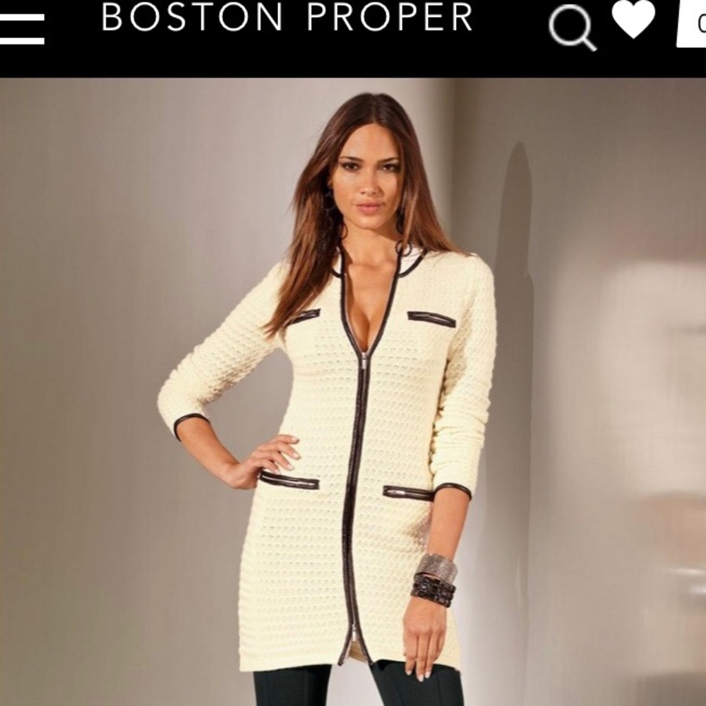 BOSTON PROPER SWEATER COAT